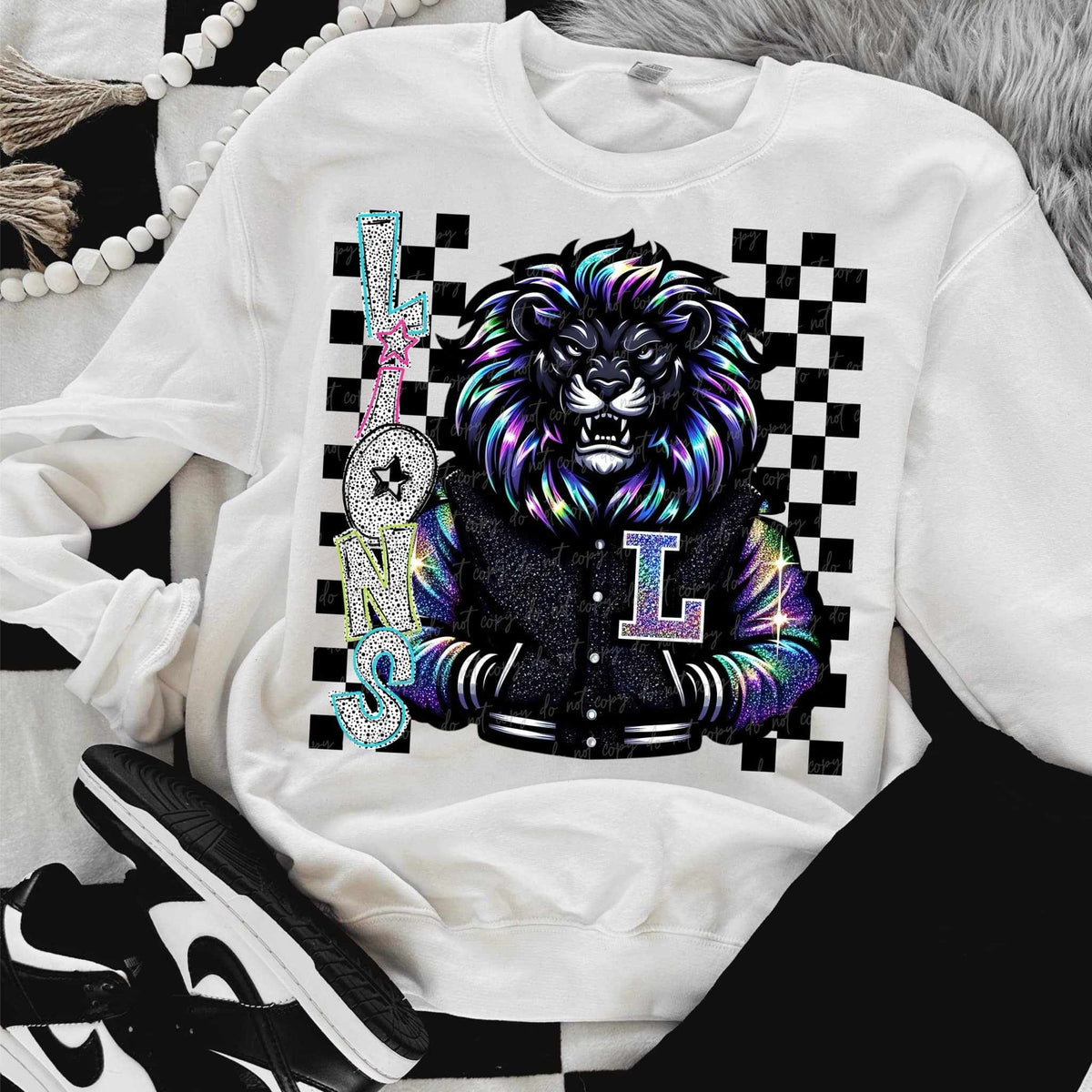 Lions Dalmatian filled with mascot (VIRGO) 58038 DTF transfer