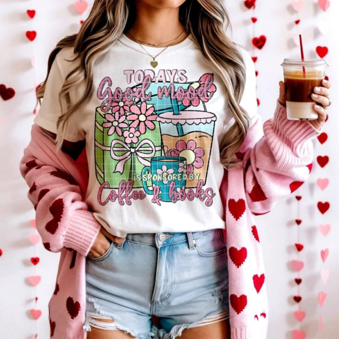 Today’s good mood is sponsored by coffee & books (Cstage) 97789 DTF transfer