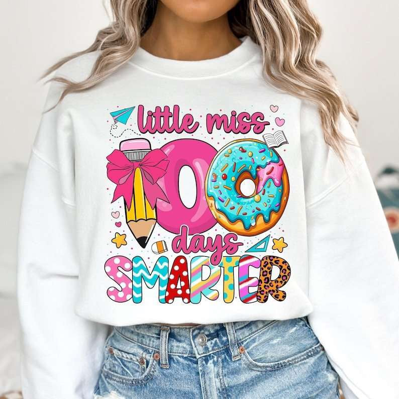 Little miss 100 days smarter 77624 DTF transfer