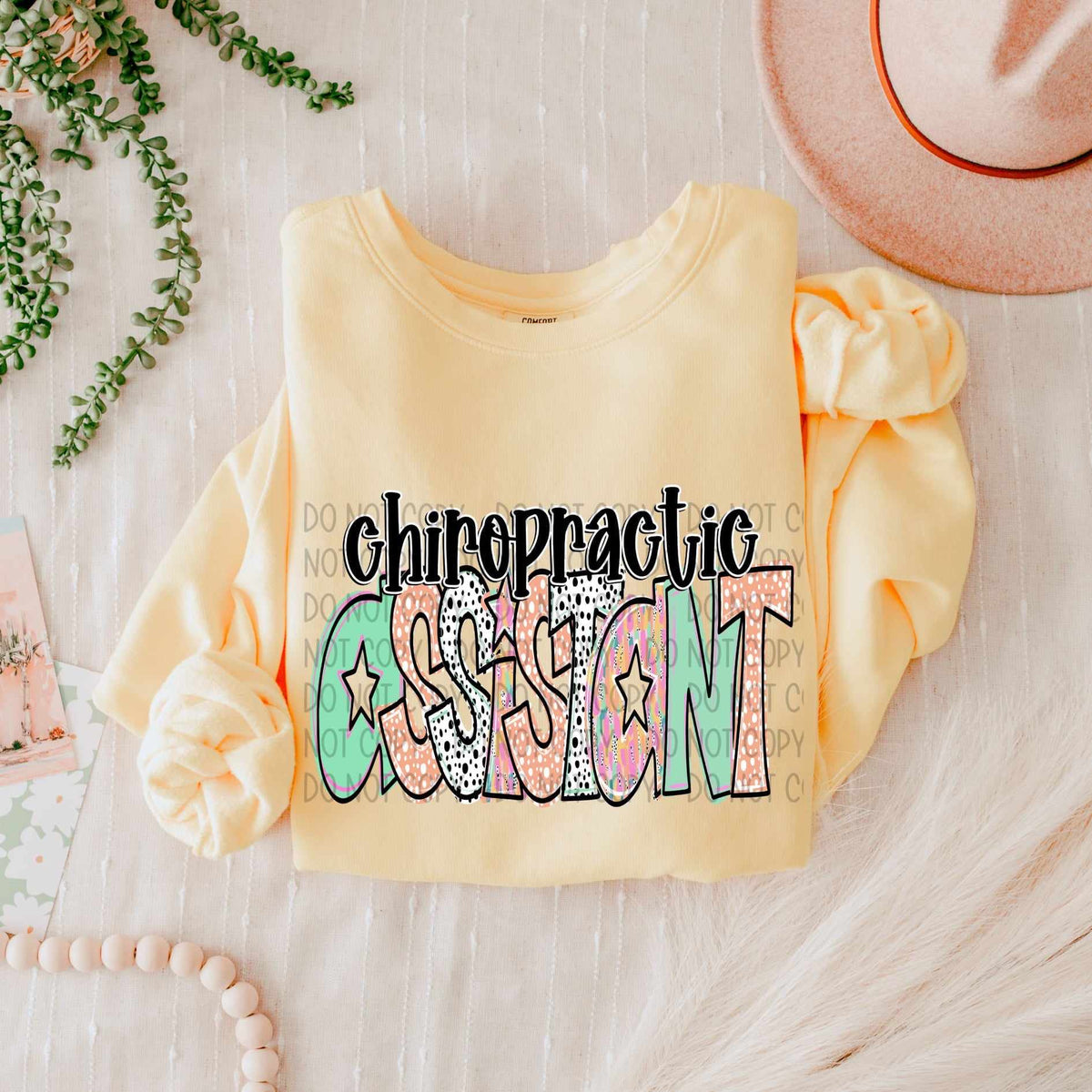 Chiropractic assistant green and orange (SW) 53970 DTF transfer