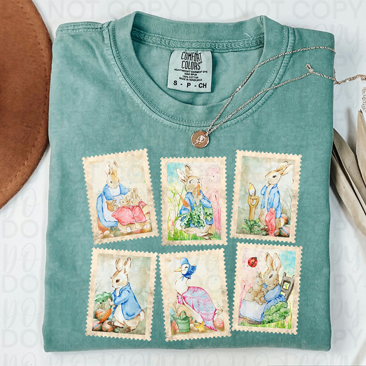 6 Bunny stamps (UCA) DTF Transfer