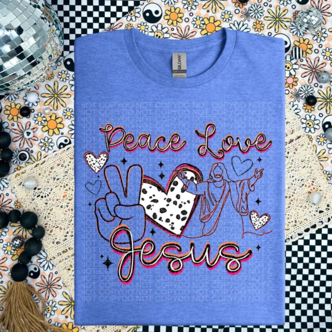 Peace love Jesus (SSD) 98772 DTF transfer