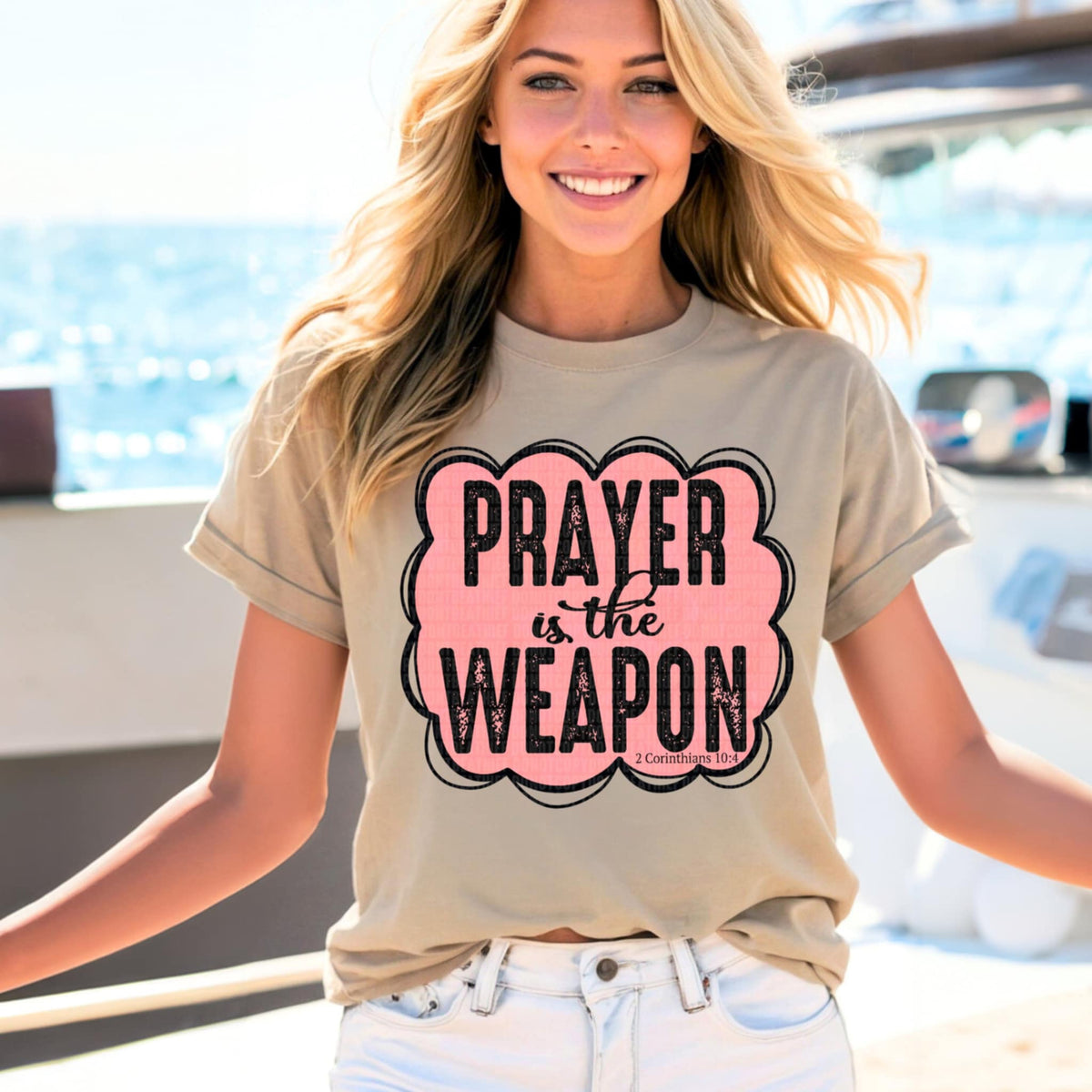 Prayer is the weapon (SDD) 93160 DTF transfer