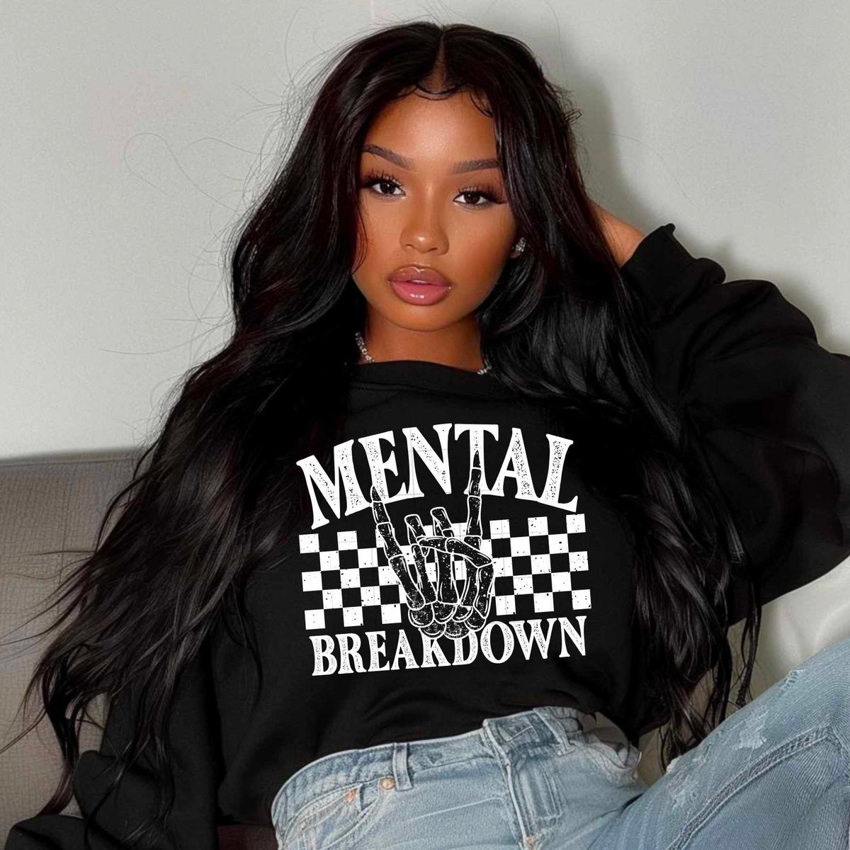 Mental breakdown WHITE (CSC) 79693 DTF transfer