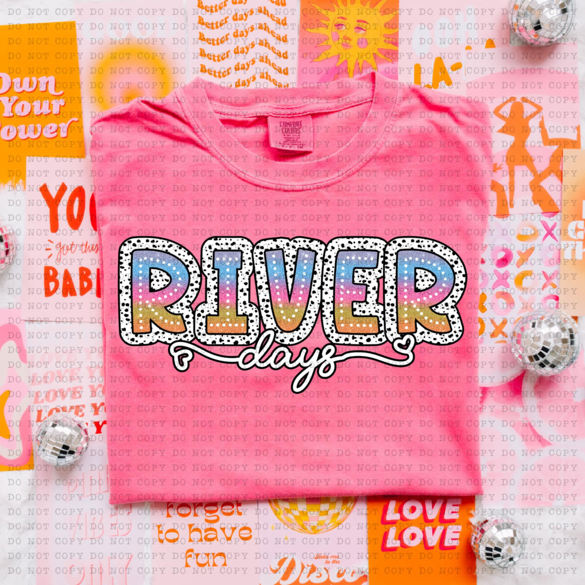 River days tie dye dottie (ECHT) 94211 DTF transfer