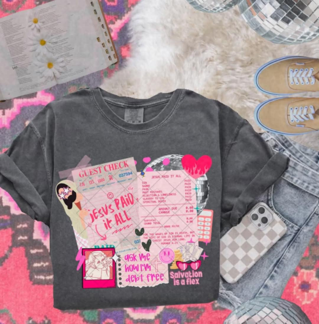 Jesus paid it all pink guest check 91409 TF transfer