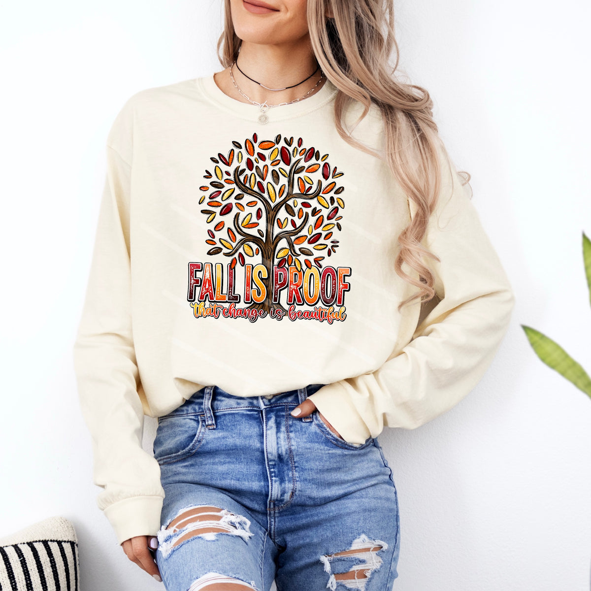 Fall is proof change is beautiful tree 113930 DTF transfer