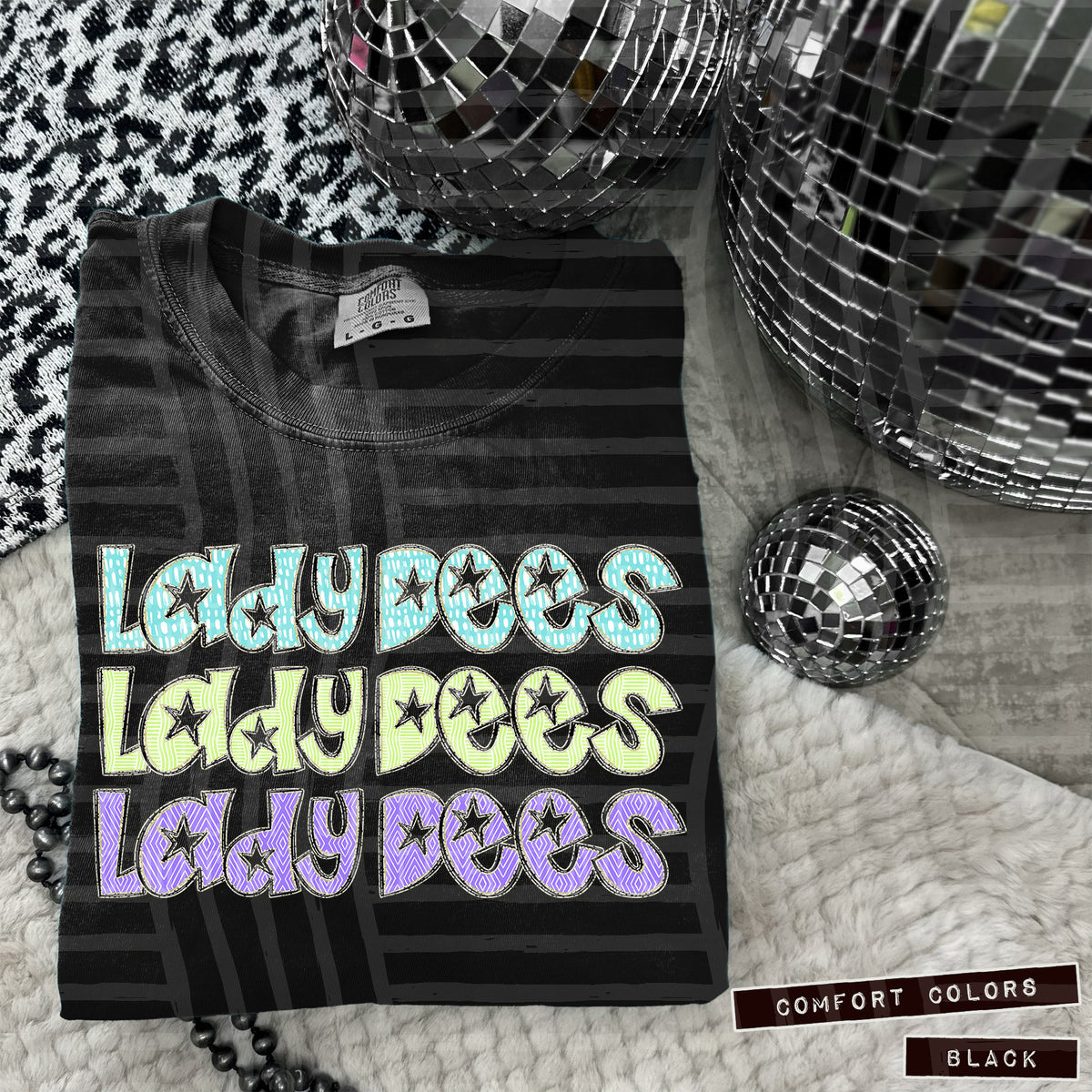 Lady Dees Pastel Star Stacked (Caplinger) 101627 DTF transfer