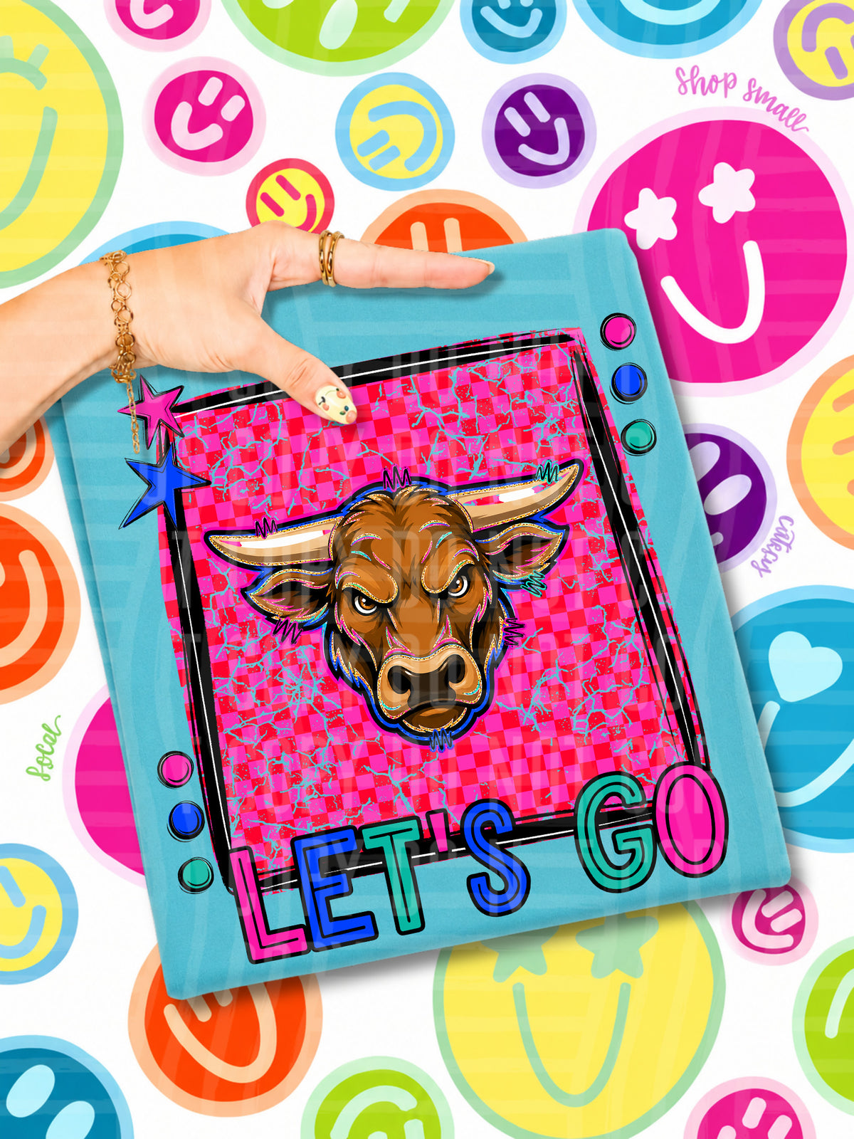 Lets go longhorns candy mascots (Caplinger) DTF transfer