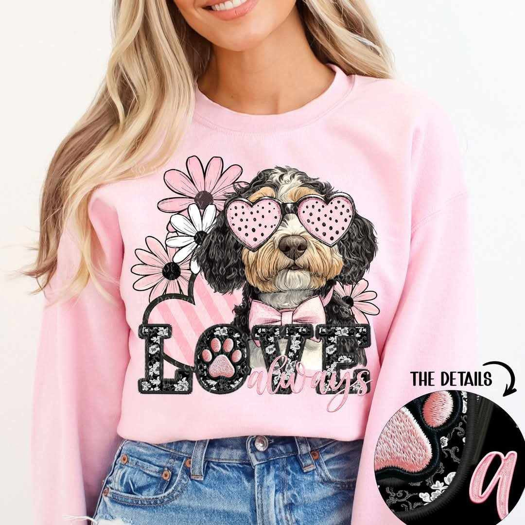 Love always bernedoodle (TTD) 80784 DTF transfer