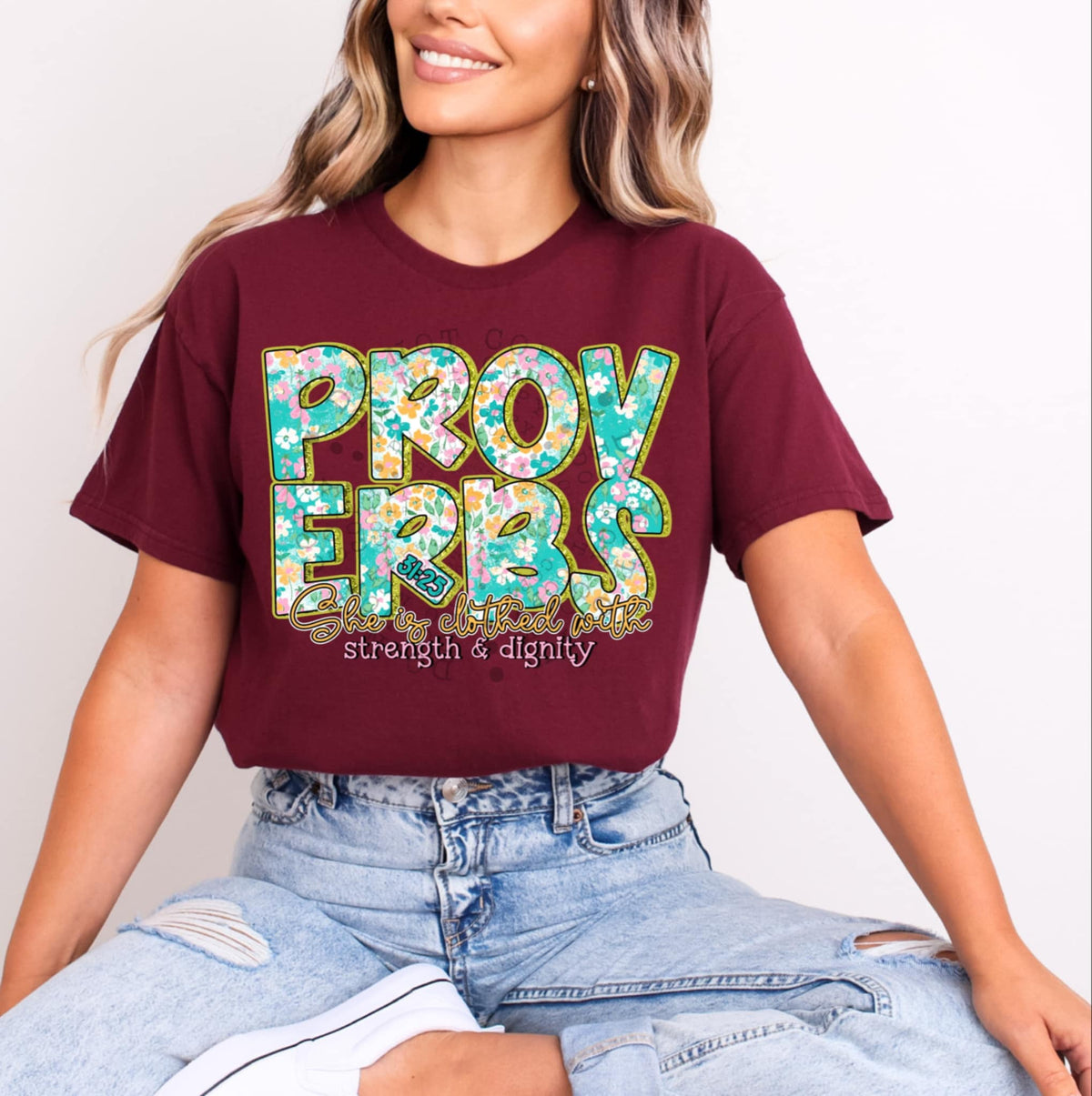 Proverbs she is clothed (C’s) 94318 DTF transfer