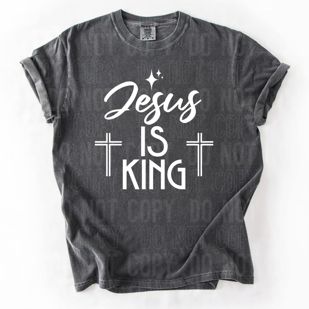 Jesus is king white 87217 DTF transfer