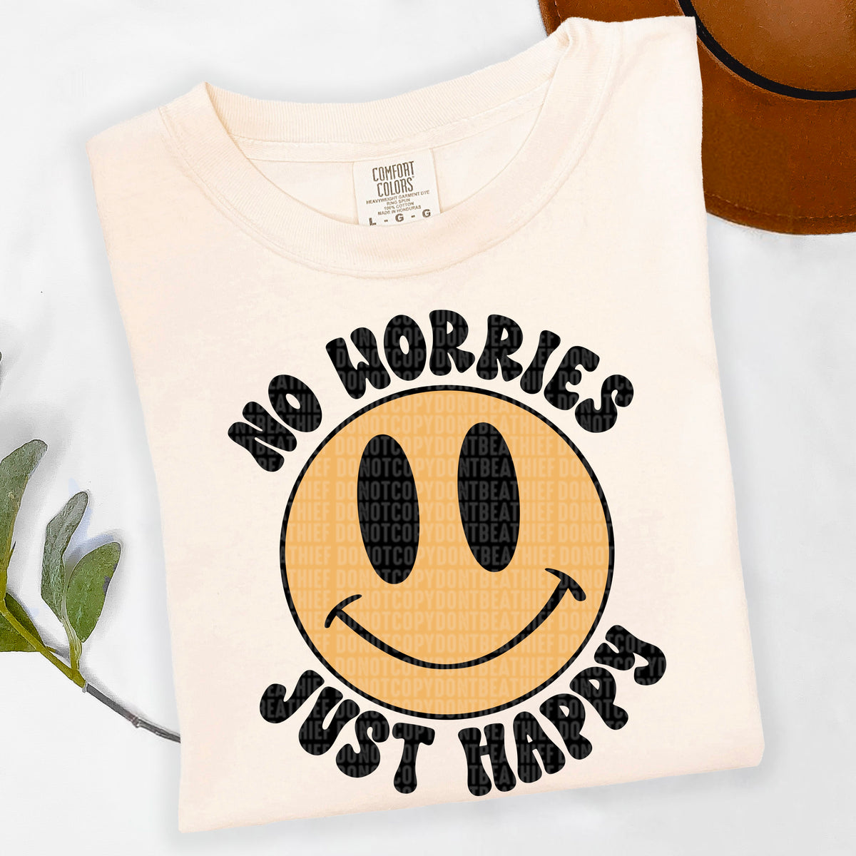No worries just happy happy face 97599 DTF transfer