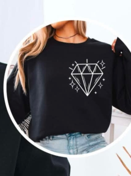 White diamond (CSC) 91565 DTF transfer