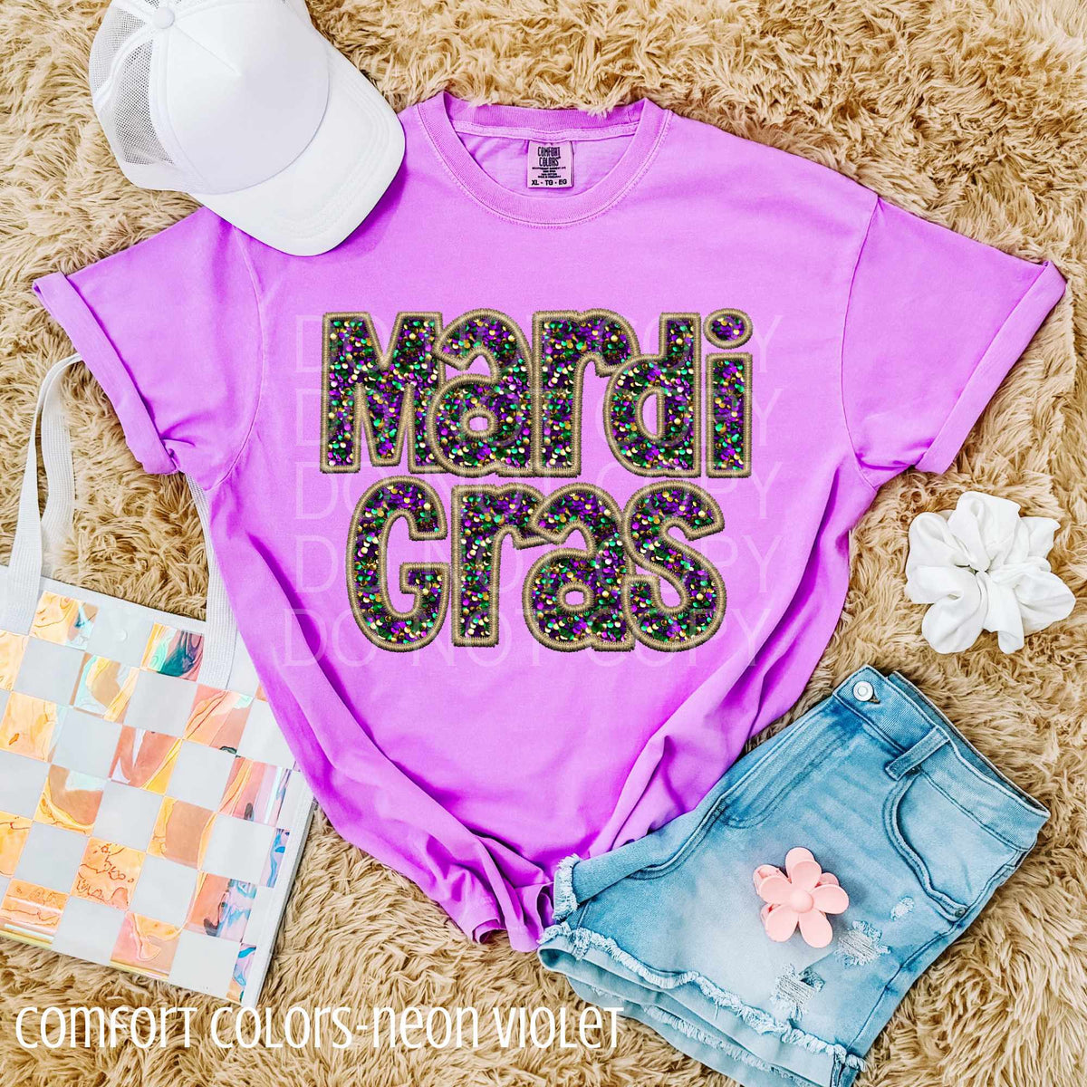 Mardi Gras sequin filled (CSG) 80153 DTF transfer