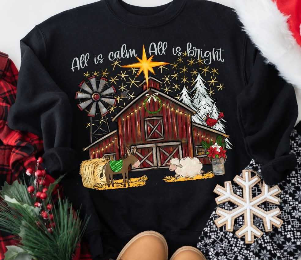 All is calm all is bright (S&G) 73941 DTF transfer