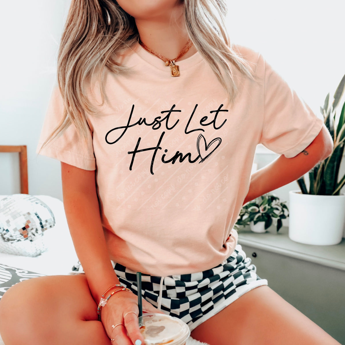 Just let him heart black (exclusive) DTF Transfer