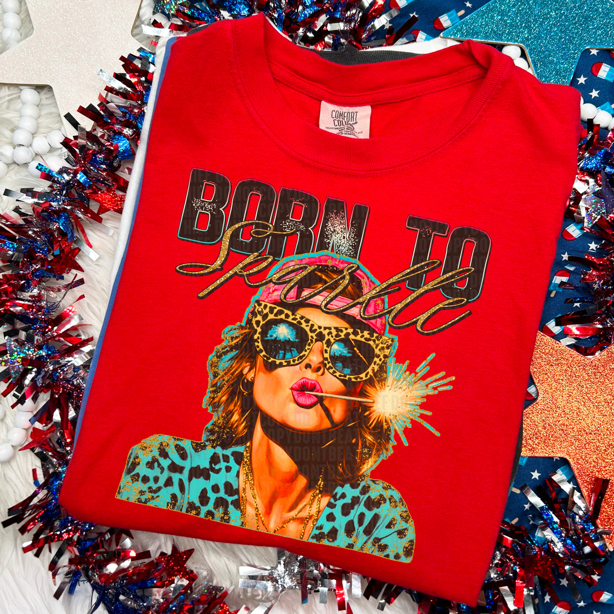 Born to sparkle 97538 DTF transfer