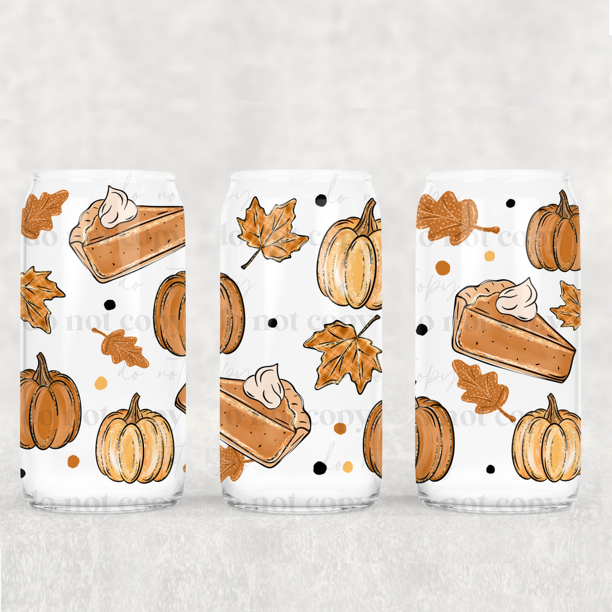 Pie and pumpkins (CSC) UV DTF WRAP