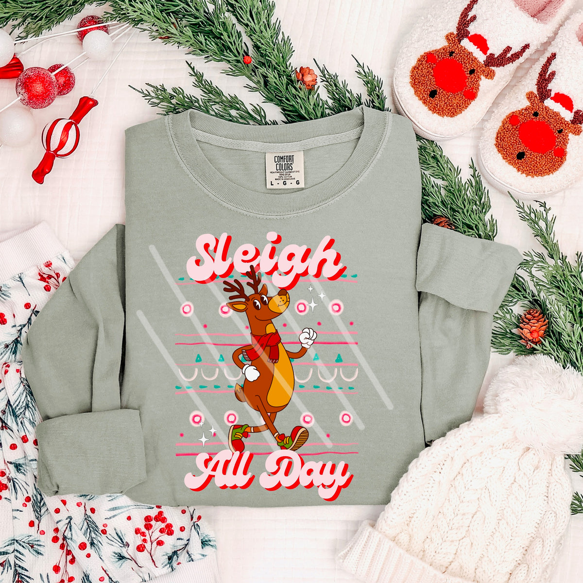 Sleigh All Day Reindeer (MZ) 113501 DTF Transfer