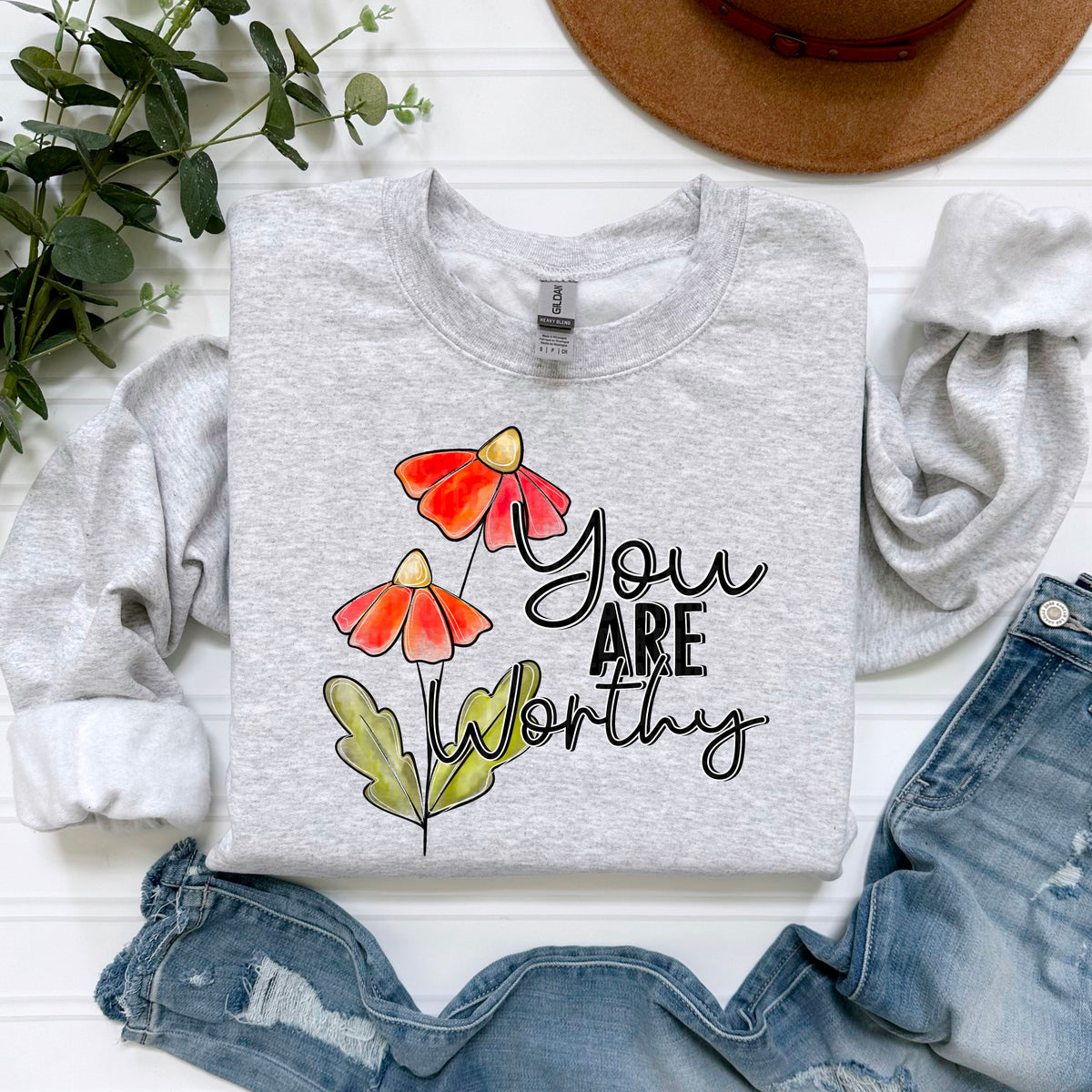 You are worthy flowers 103306 DTF transfer