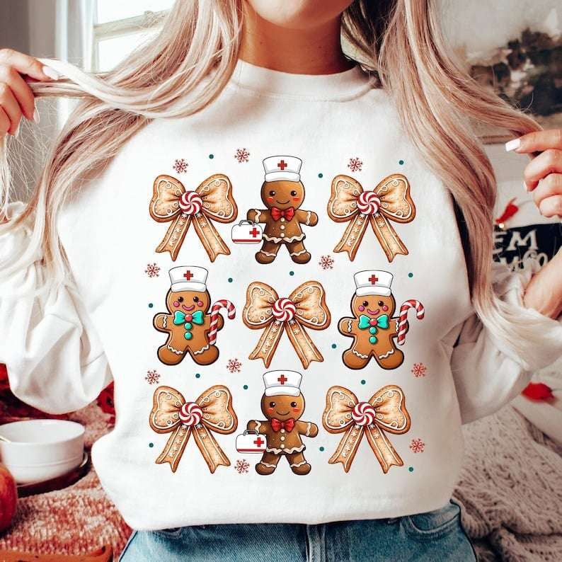 Gingerbread nurse collage 67940 DTF transfer