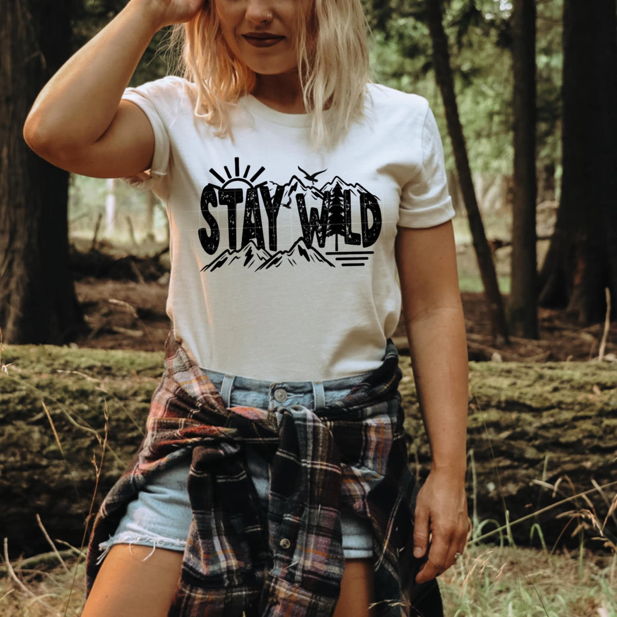 Stay wild BLACK (CSC) 99628 DTF transfer