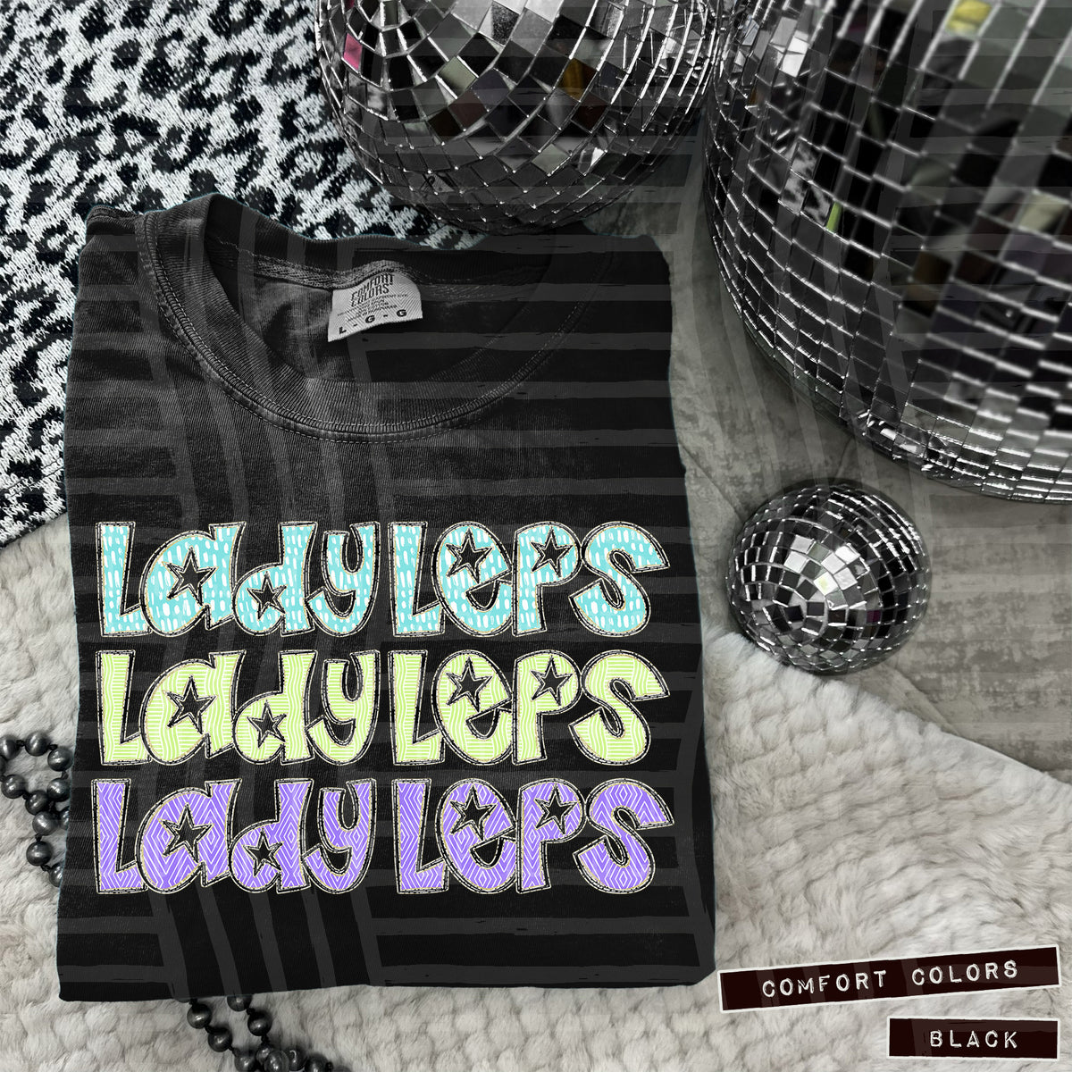 Lady Leps Pastel Star Stacked (Caplinger) 101614 DTF transfer