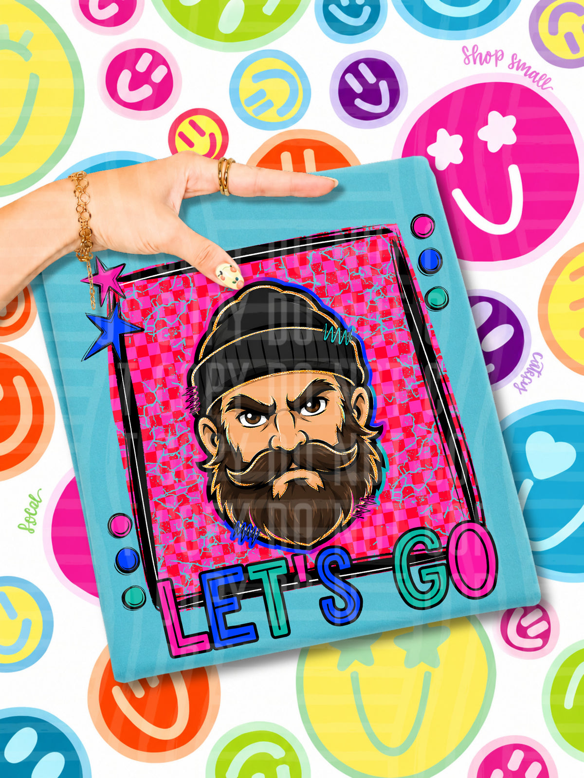 Lets go lumberjack candy mascots (Caplinger) DTF transfer