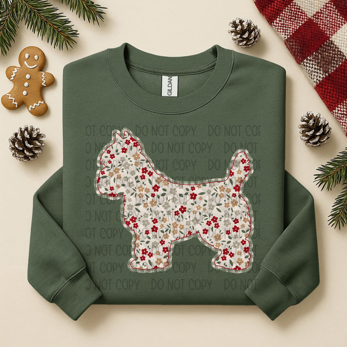 Cairn Terrier Floral (SWD) DTF TRANSFER