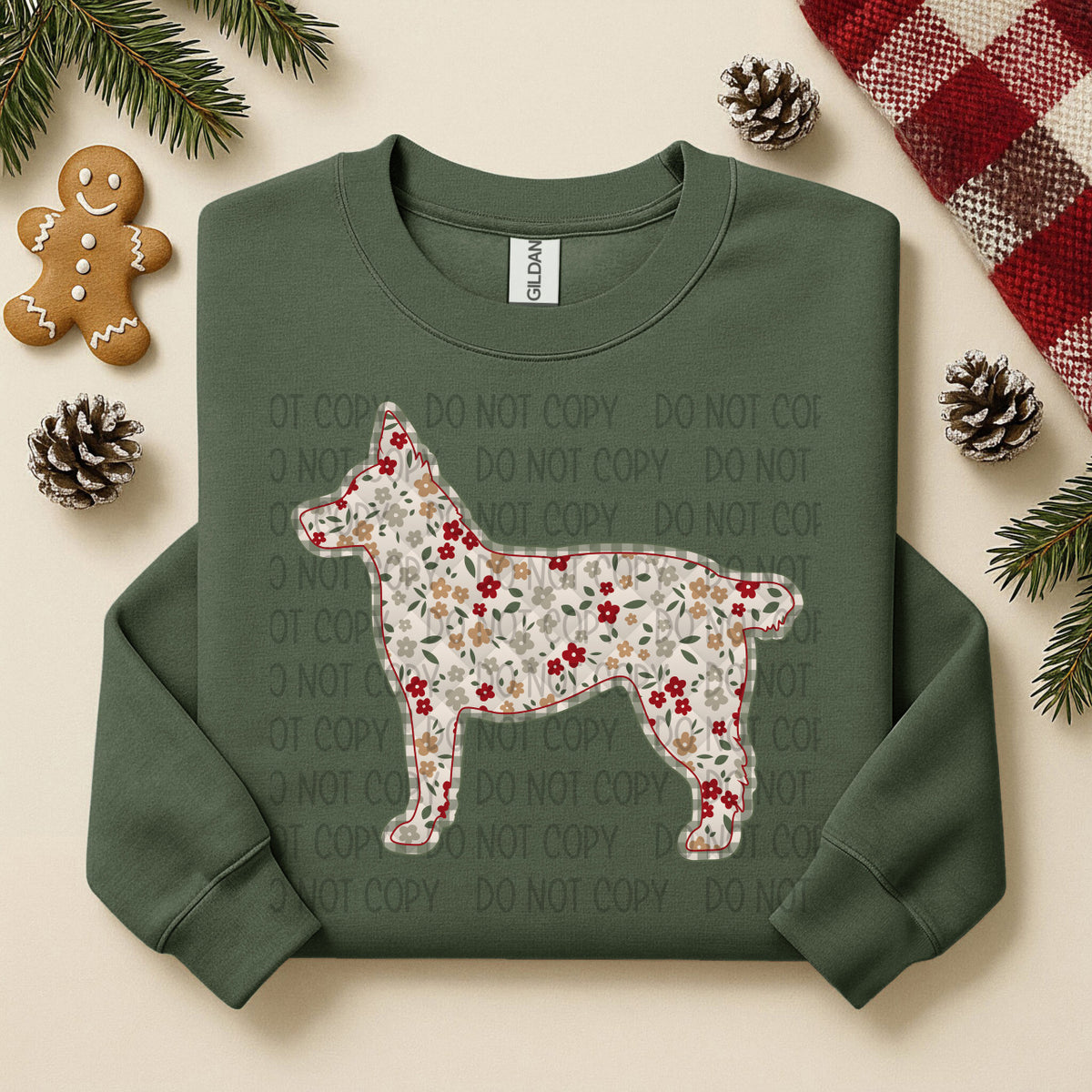 Texas Heeler Floral (SWD) DTF TRANSFER