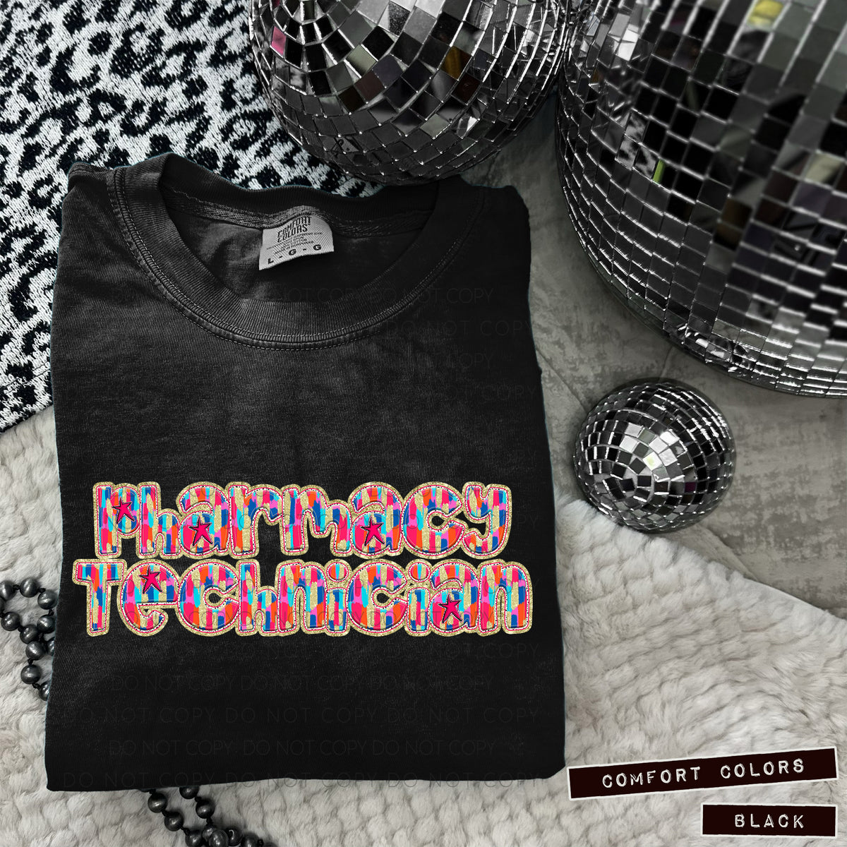 Pharmacy Technician Tutti Brushstrokes (Caplinger) DTF transfer