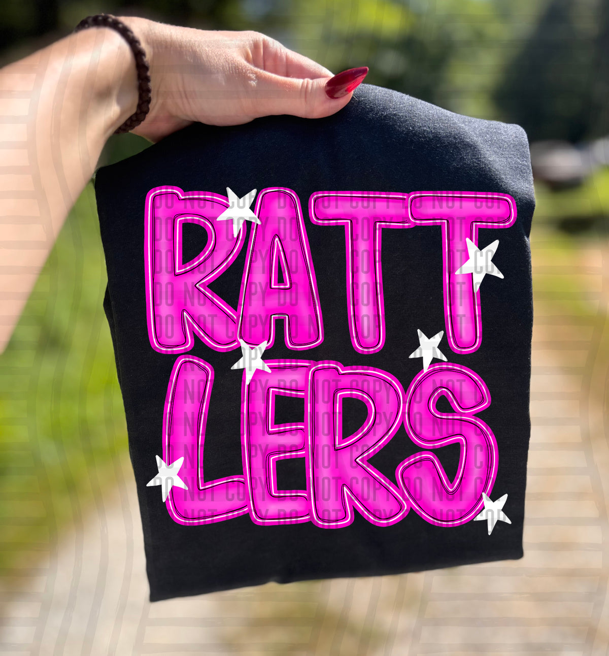 Rattlers Pink And Preppy Split 112935 DTF transfer