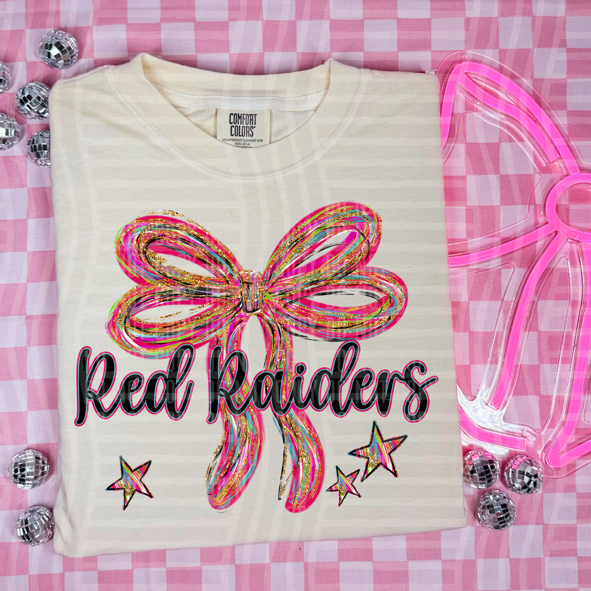 Red Raiders Whimsical Bow (caplinger) DTF transfer