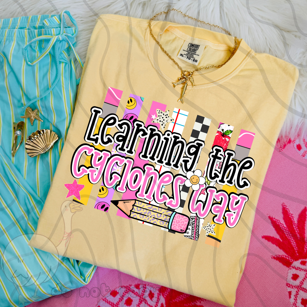 Learning the cyclones way school stripes (DKD) DTF Transfer