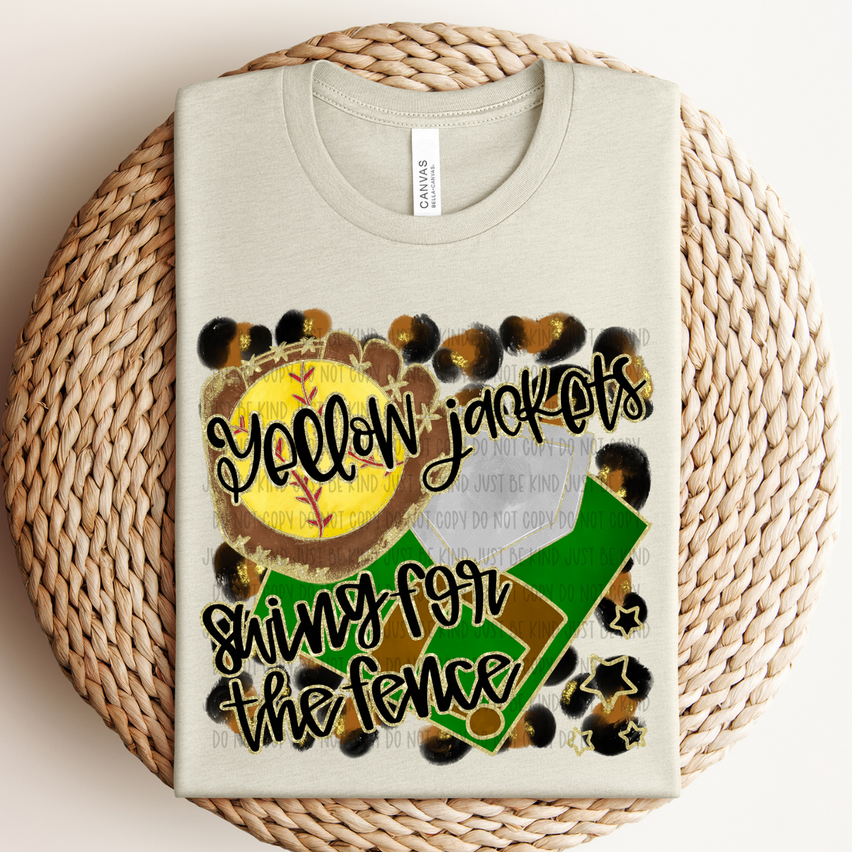 Softball Yellowjackets For The Fence (Caplinger) 83523 DTF Transfer