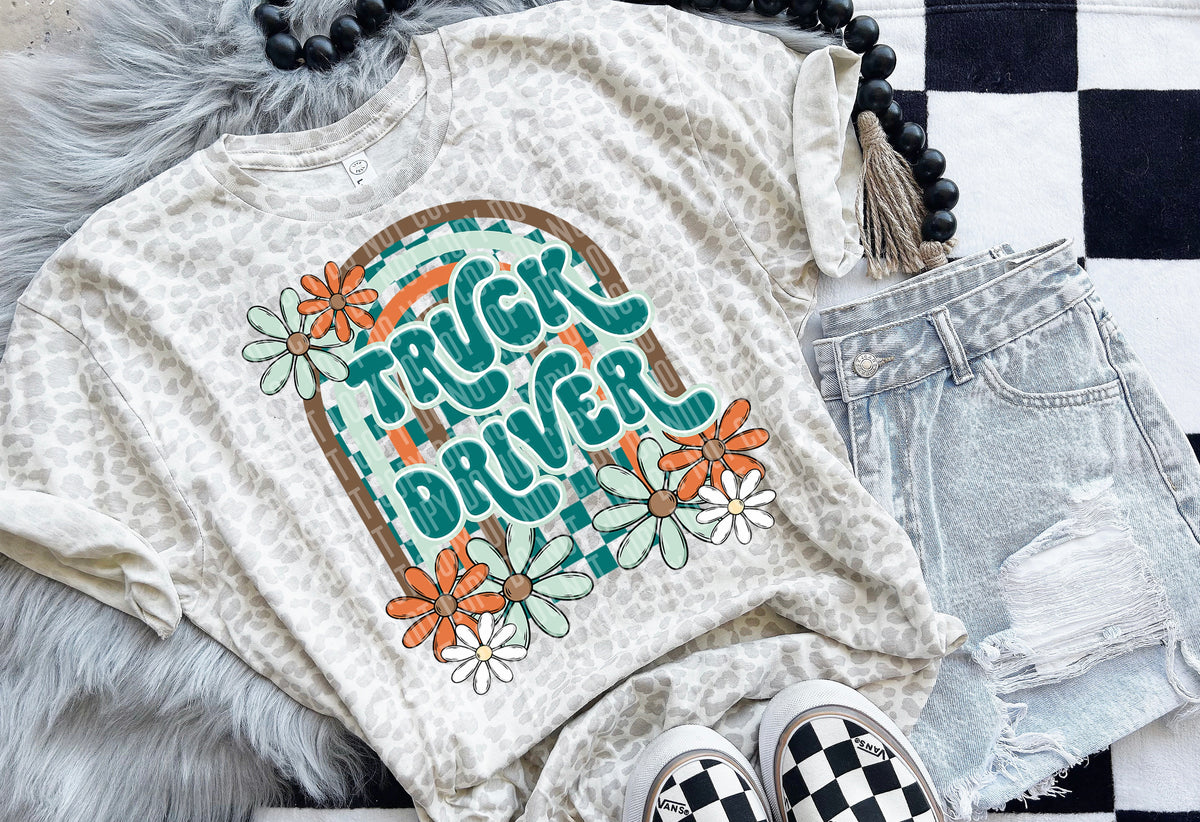 Truck driver Floral Arch 49510 DTF transfers