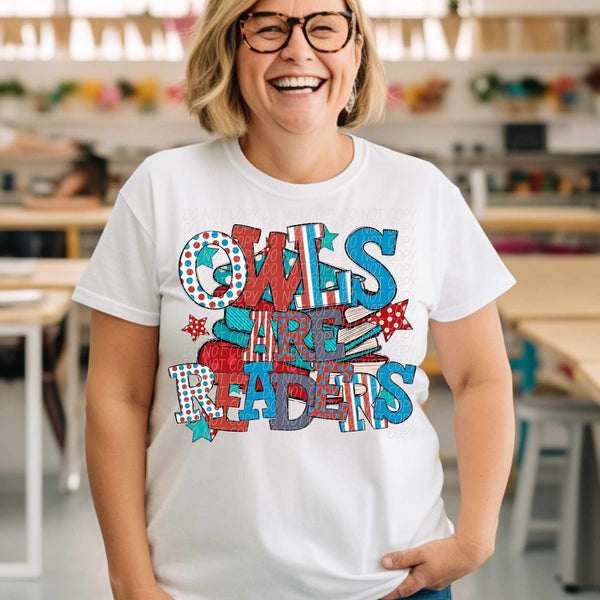 Owls are readers (CITY) 85044 DTF transfer