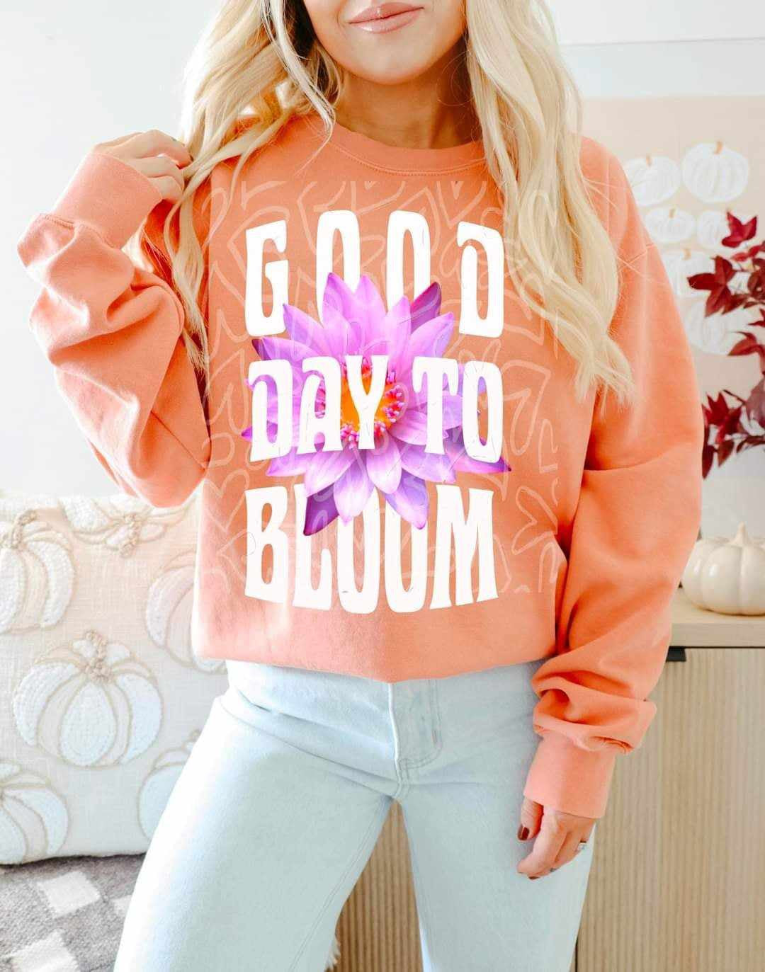 Good day to bloom purple flower (DDD) 70280 DTF transfer