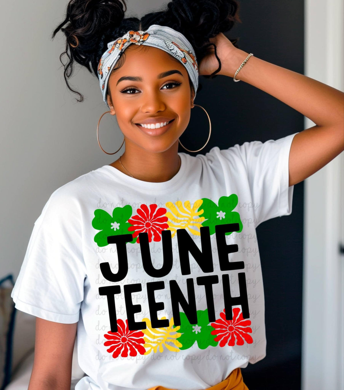 Juneteenth flowers 106014 DTF transfer