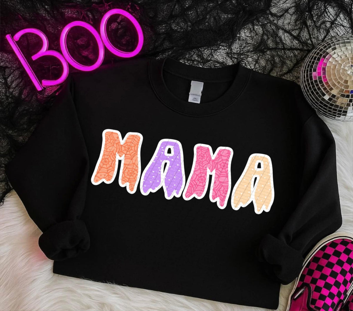 Mama white outline (Linda) 107840 DTF transfer