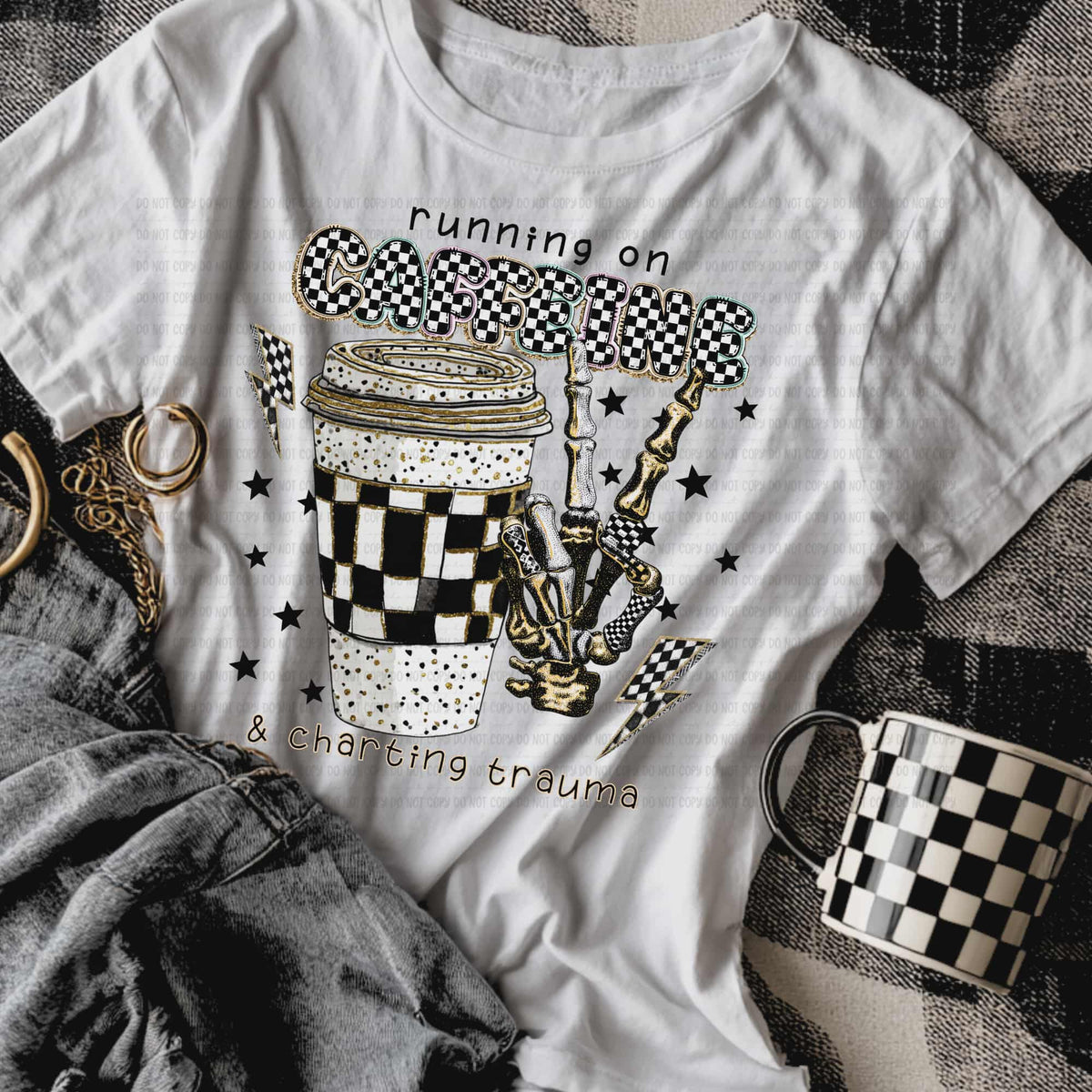 Caffeine and Charting Trauma (REVEL) DTF Transfer