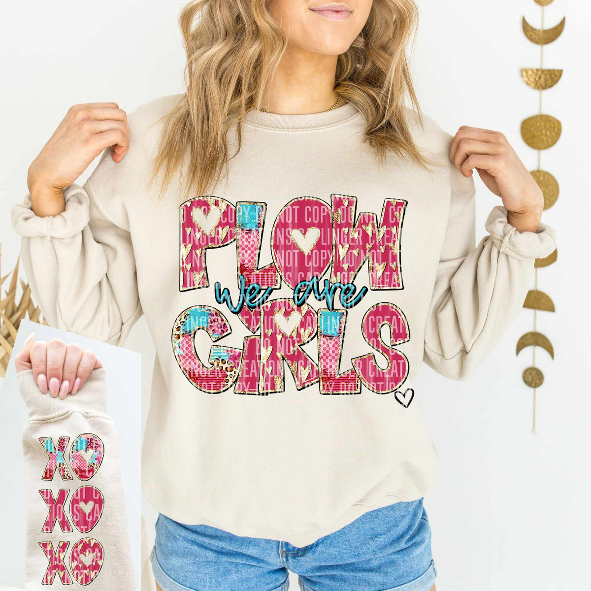 We are plow girls valentine filled FRONT (caplinger) 75121 DTF transfer