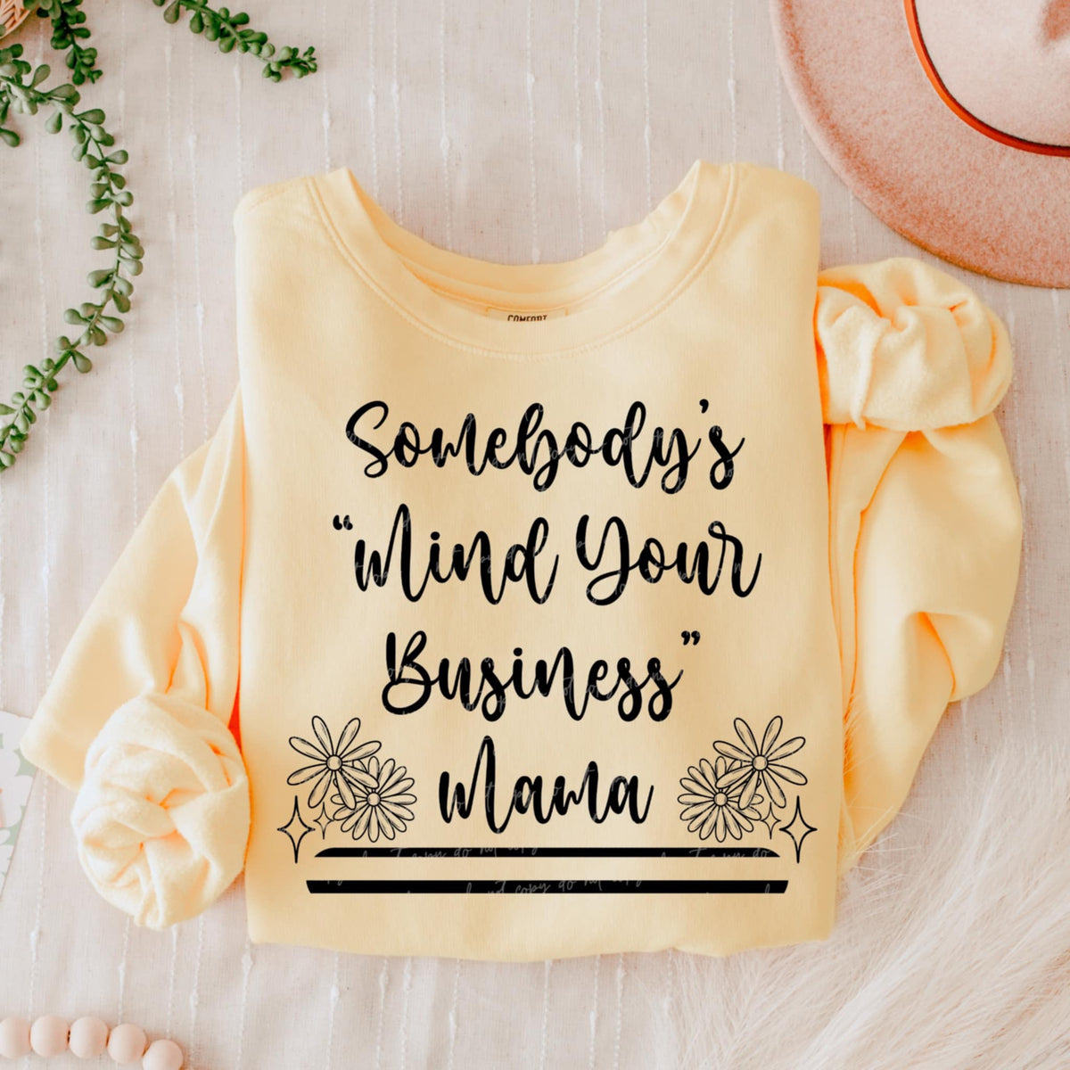 Somebody’s “mind your business” mama BLACK (VIRGO) 90812 DTF transfer