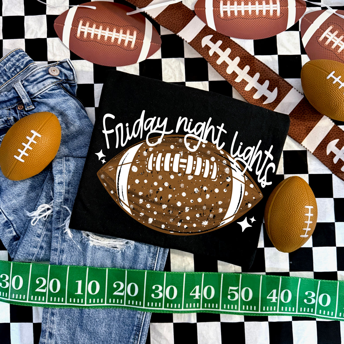 Friday night lights white (CSC) DTF Transfer