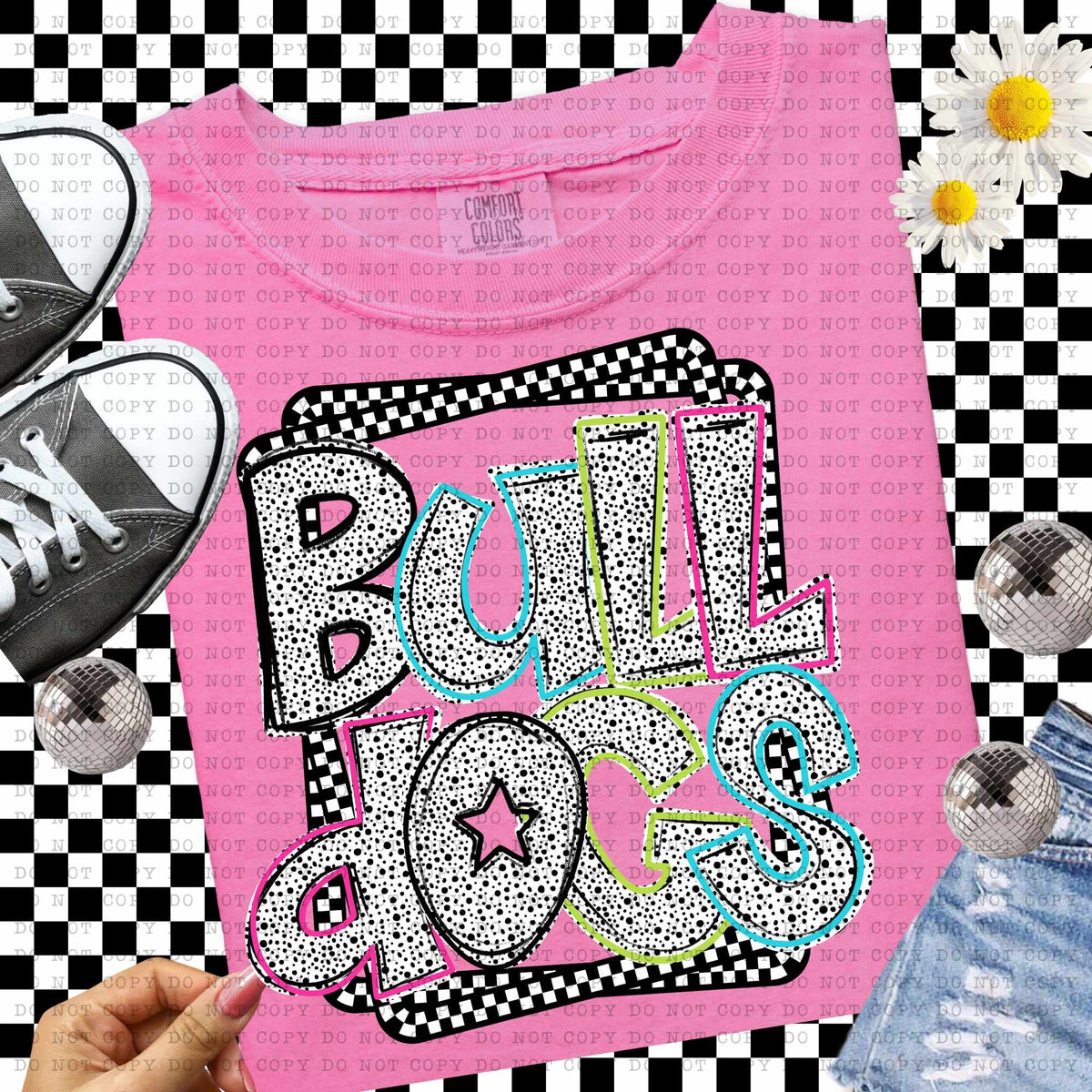 Bulldogs Dalmatian filled mascots (ECHT) 55142 DTF transfer