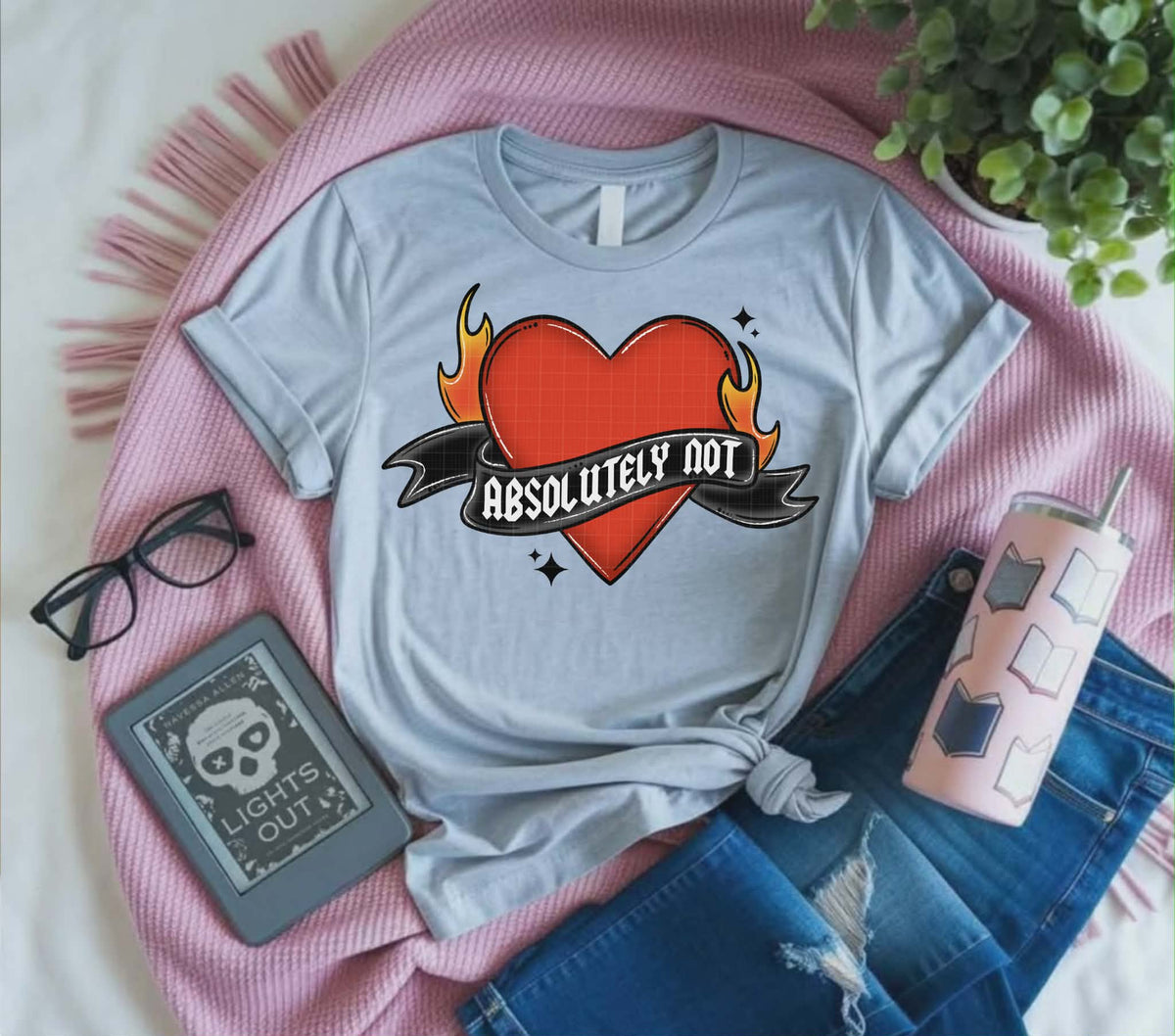 Absolutely not fire heart (LINDA) DTF transfer