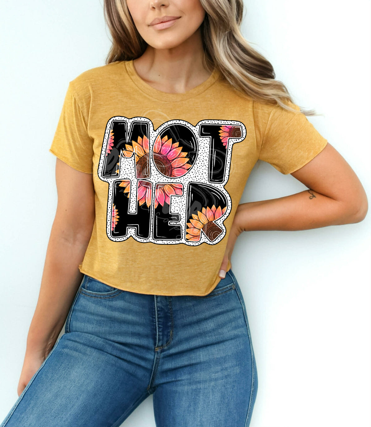 Mother sunflower and polkadots (C’s) DTF Transfer