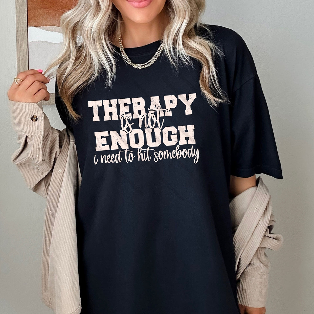 Therapy Isnt Enough CREAM scarlow 110294 DTF transfer