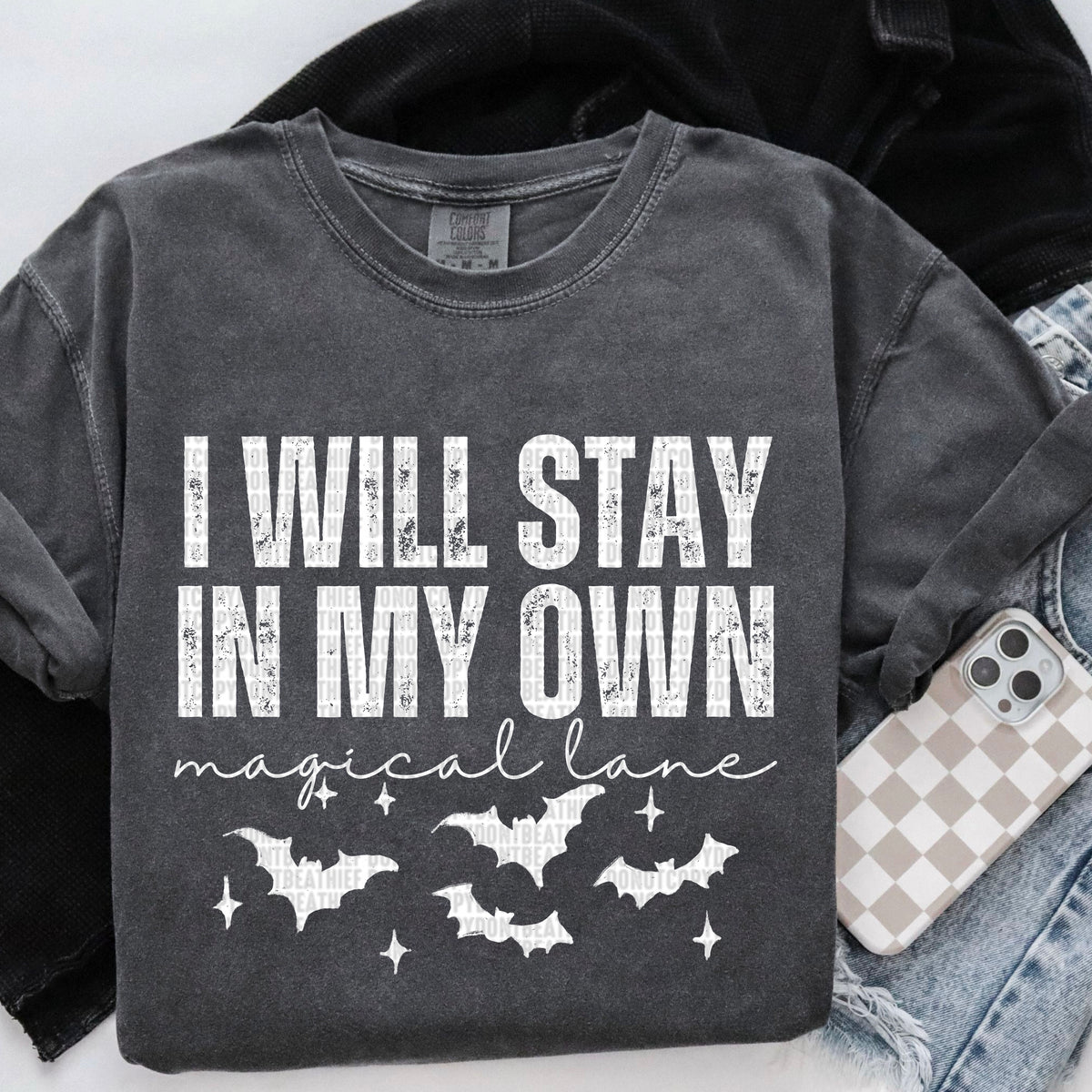 I will stay in my own magical lane WHITE 90346 DTF transfer